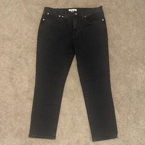 Madewell Women's Straight Leg Black Jeans